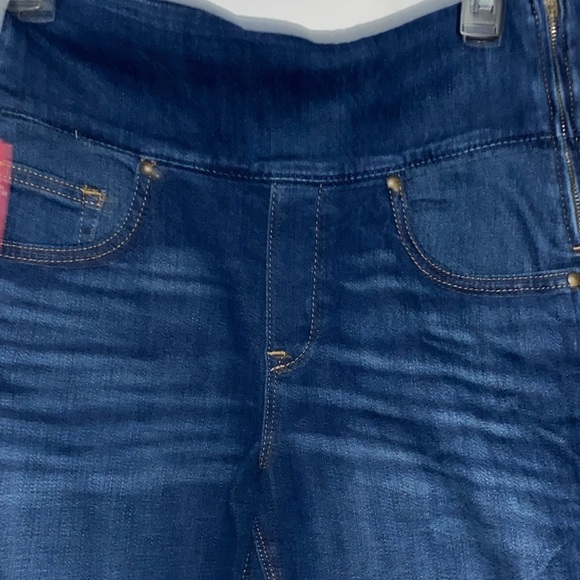 NWT SPANX THE SIGNATURE STRAIGHT SIZE30 Dark Indigo Women's Jeggings side Zipper - Picture 8 of 13